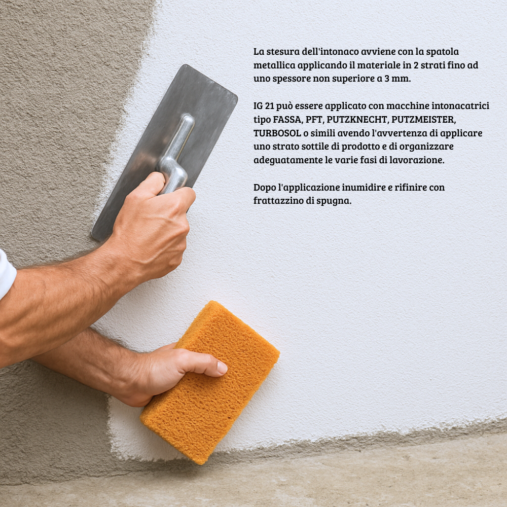 Ig 21 intonaco finitura base calce cemento bianco esterni interni sacco 25 kg