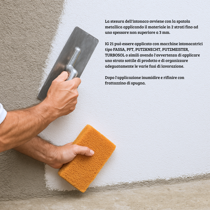 Ig 21 intonaco finitura base calce cemento bianco esterni interni sacco 25 kg
