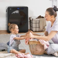 Asciugatrice, 6 Programmi, 40-60℃, 4 kg Capacità, compatta, Touch-Control, Nero