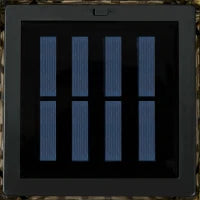 Lampada Solare da Giardino con Pannello di Ricarica, in Acciaio e Rattan, 15.5x15.5x69 cm, Nero e Marrone