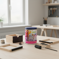 Ecolux smalto satinato acrilico ecologico per legno e metallo *** formato 750 ml, colore- nero, confezione 1