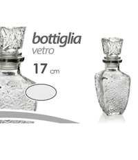 Trade Shop - 6pz Bottiglia Whisky Liquori Bottiglietta Vetro Tappo Ermetico 250ml 17cm 773099 -