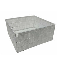 6pz Scatola In Tessuto Contenitori Organizer Bagno Armadio Cassetti Bianco         