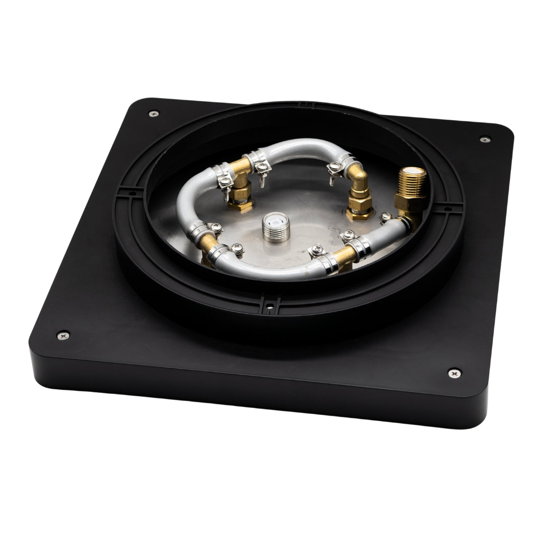 Soffione doccia ad incasso nero opaco quadrato cm 30x30 centimetri a pioggia *** tinta nero, confezione 1