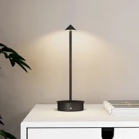 Lampada da Tavolo Touch Ricaricabile con USB, Regolabile 3000K/4500K/6500K, Autonomia 4-8 Ore, Nero