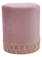 Sgabello Ring Rosa Cm Ø 35X42