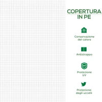 Serra da Giardino con Copertura in PE Rinforzato e Telaio in Acciaio, 180x90x90cm, Bianco