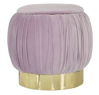 Puff Contenitore Paris Rosa Cm Ø 41X41