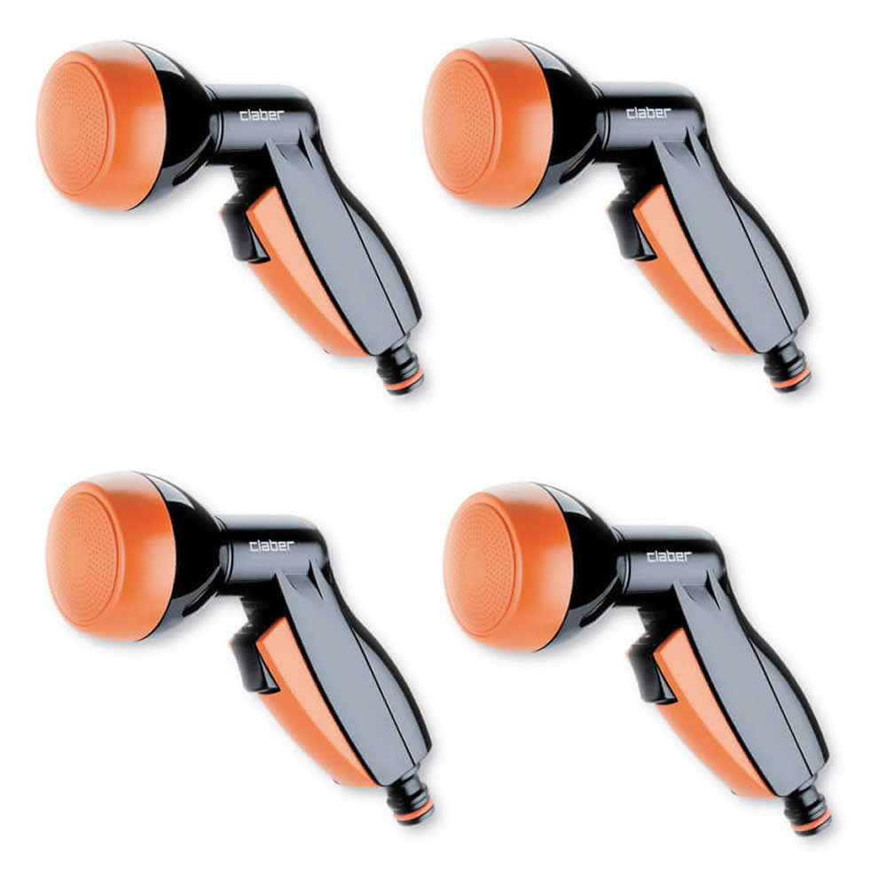 Multipack 4 pezzi pistole doccia elegant claber 8092 per irrigazione giardino