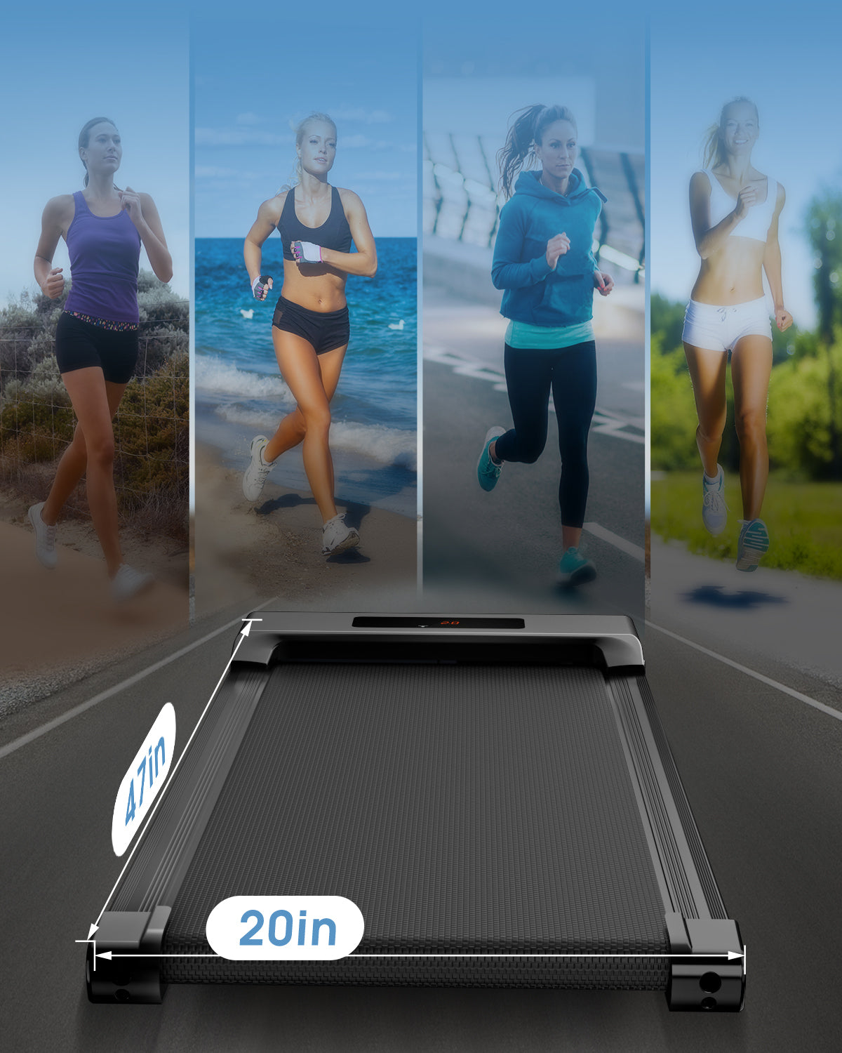 Tapis Roulant Elettrico 10 km/h - RATTANTREE - Walking Pad,Tappeto Corsa Extra Large 42CM, con telecomando e display LCD,Telaio rinforzato - Nero