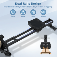 Vogatore per Casa Magnetico - RATTANTREE - Vogatori idraulico domestico, Bluetooth Vogatore Professionale per Casa, 16 Livelli di Resistenza, Carico Massimo 160 kg