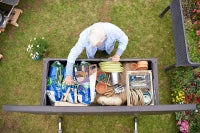 Baule da Giardino Rockwood, 570L, Effetto Legno, Marrone, 155x72,4x64,4H cm