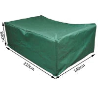 Telo di Copertura, Telo di Protezione per Mobili da Giardino, Impermeabile, Rettangolare, 210x140x80 cm, Verde