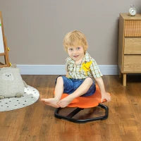Sedia girevole sensoriale per bambini, Sedile di Allenamento per Equilibrio Sensoriale in Plastica Arancione