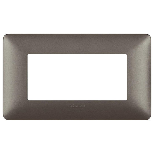 Bticino matix placca 4 posti tecnopolimero colorata am4804 *** colore iron grigio scuro, confezione 1
