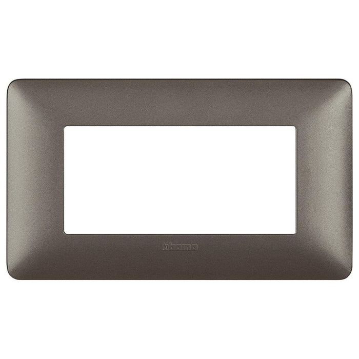 Bticino matix placca 4 posti tecnopolimero colorata am4804 *** colore iron grigio scuro, confezione 1
