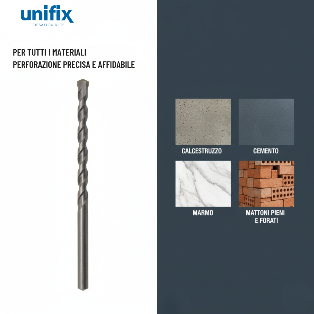 Punta muro supra per foratura calcestruzzo e cemento *** misura 4 x 75 mm , confezione 1