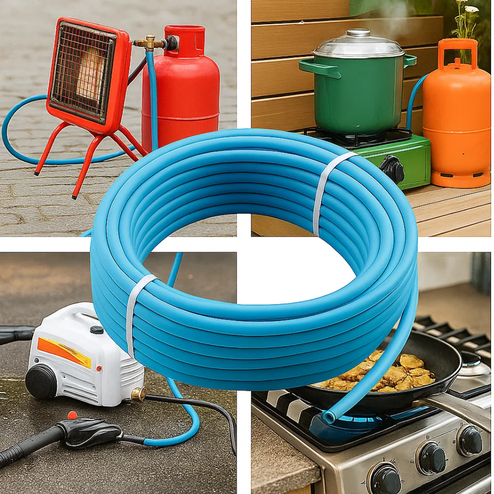 Tubo flessibile in gomma per gas gpl per impianti sicuri *** lunghezza metri 25, confezione 1