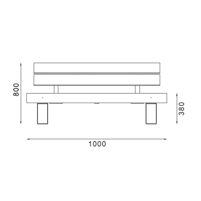 Panchina da giardino modello napoli in acciaio lunghezza 100 cm