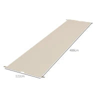 Copertura per Gazebo Pergola 3x3 m in Poliestere con Tasche e Cinghie, 488x122 cm, color Kaki