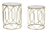 Tavolini Tunisi Coppia Cm Ø 42X53-38X47