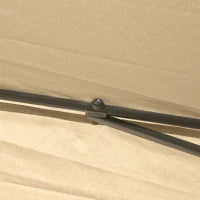 Gazebo Pieghevole 3.3x3.3 m con Zanzariera, Doppio Tettuccio e Borsa da Trasporto, Beige