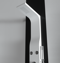 Pannello doccia idromassaggio in ABS verniciato a polvere finitura bianco opaco