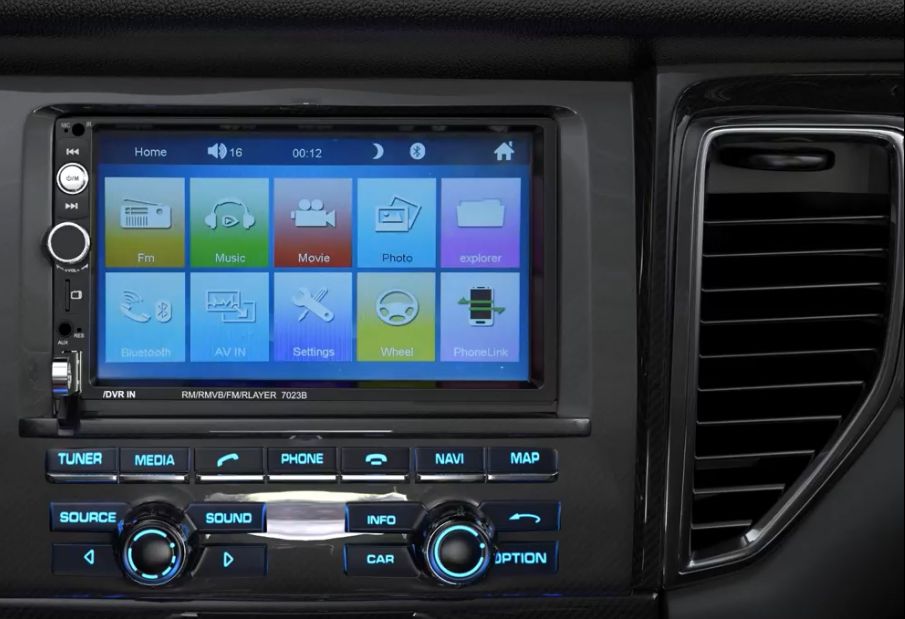 7" Autoradio 2 DIN Touch Screen Stereo Bluetooth AUX USB FM TF EC-7020