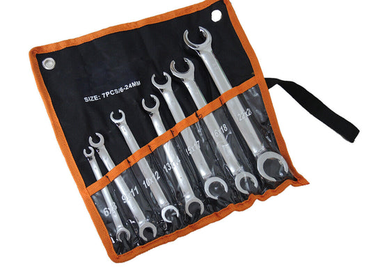 7 CHIAVI APERTE RACCORDI FRENI 6x8 9x11 10x12 13x14 15x17 16x18 22x24