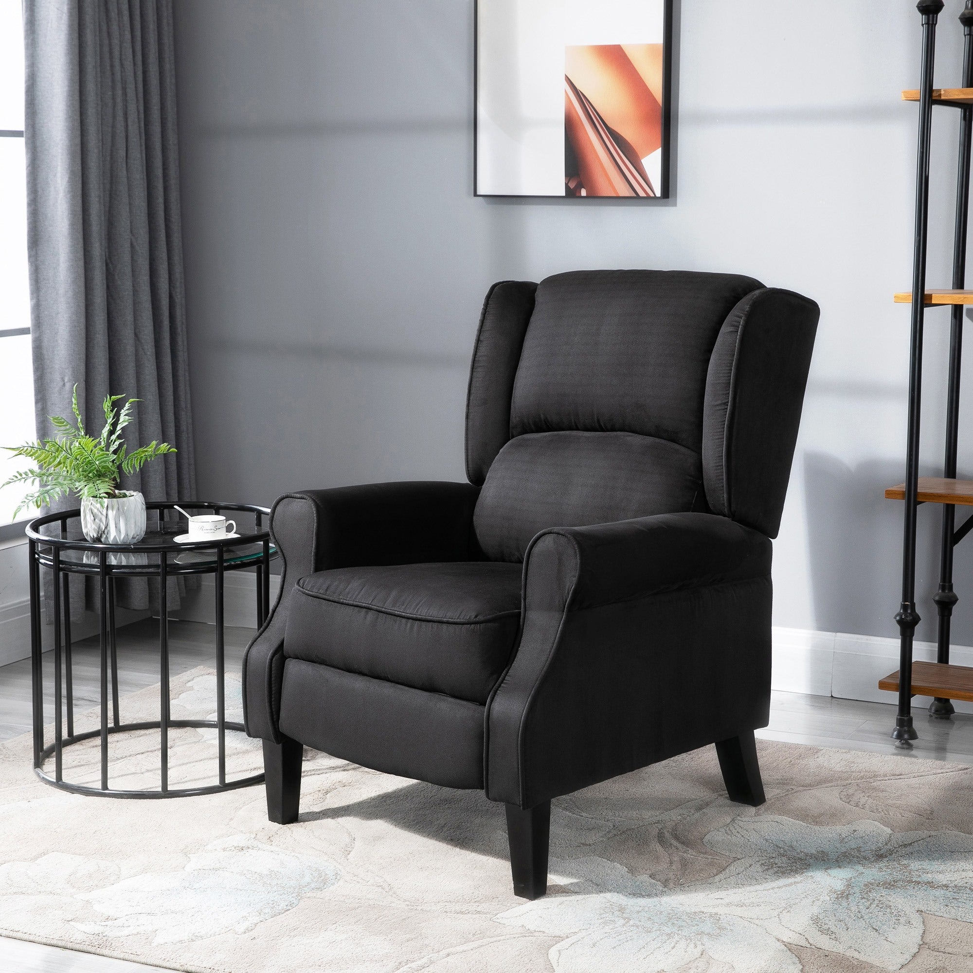 Easycomfort Poltrona Relax Massaggiante Reclinabile con Telecomando, 78x83x101cm, Nero