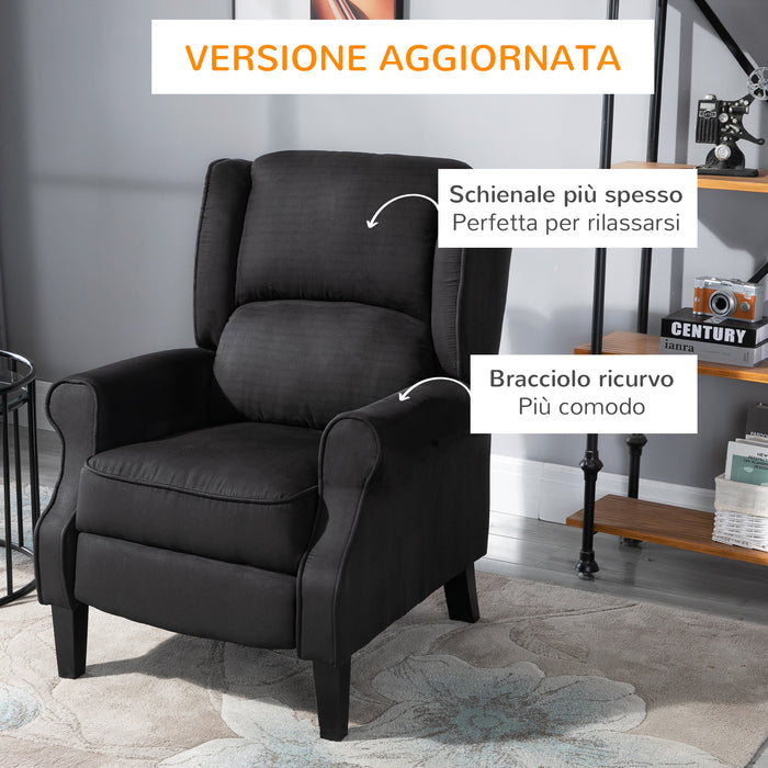 Easycomfort Poltrona Relax Massaggiante Reclinabile con Telecomando, 78x83x101cm, Nero