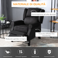 Easycomfort Poltrona Relax Massaggiante Reclinabile con Telecomando, 78x83x101cm, Nero