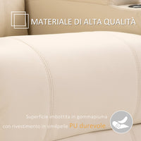 EASYCOMFORT  Poltrona Relax Massaggiante con 8 Punti, 5 Modalità e 2 Intensità - Crema