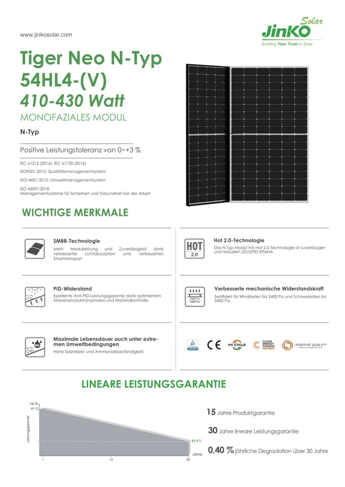 Modulo solare Bauer Solar BS-6MHB5-BLACK 360W