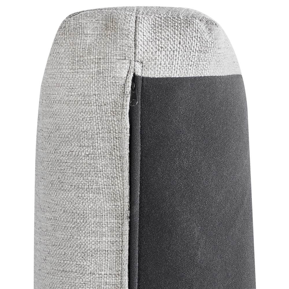 Poltrona Tessuto grigio chiaro Gambe di legno morbide Stile moderno arredamento scandinavo