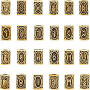 24 pezzi di perle per capelli per la creazione di capelli finti, barbe e acconciature (oro)