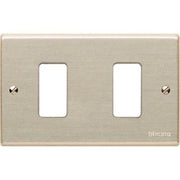 MAGIC - PLACCA 2 POSTI IN ALLUMINIO ANODIZZATO - FISSAGGIO CON VITI SU SUPPORTO 503R