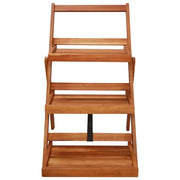 Piedistallo per Piante a 3 Livelli 50x63x80cm Massello d'Acacia 43994