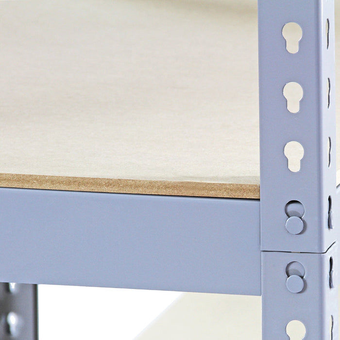 3 Scaffali in Acciaio Senza Bulloni Q-Rax Grigi Larghi 90cm per Magazzino e Box