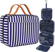 Borsa per bagno appesa - Borsa impermeabile per uomo e donna - Borsa cosmetica pieghevole con doppio chiusura a zip