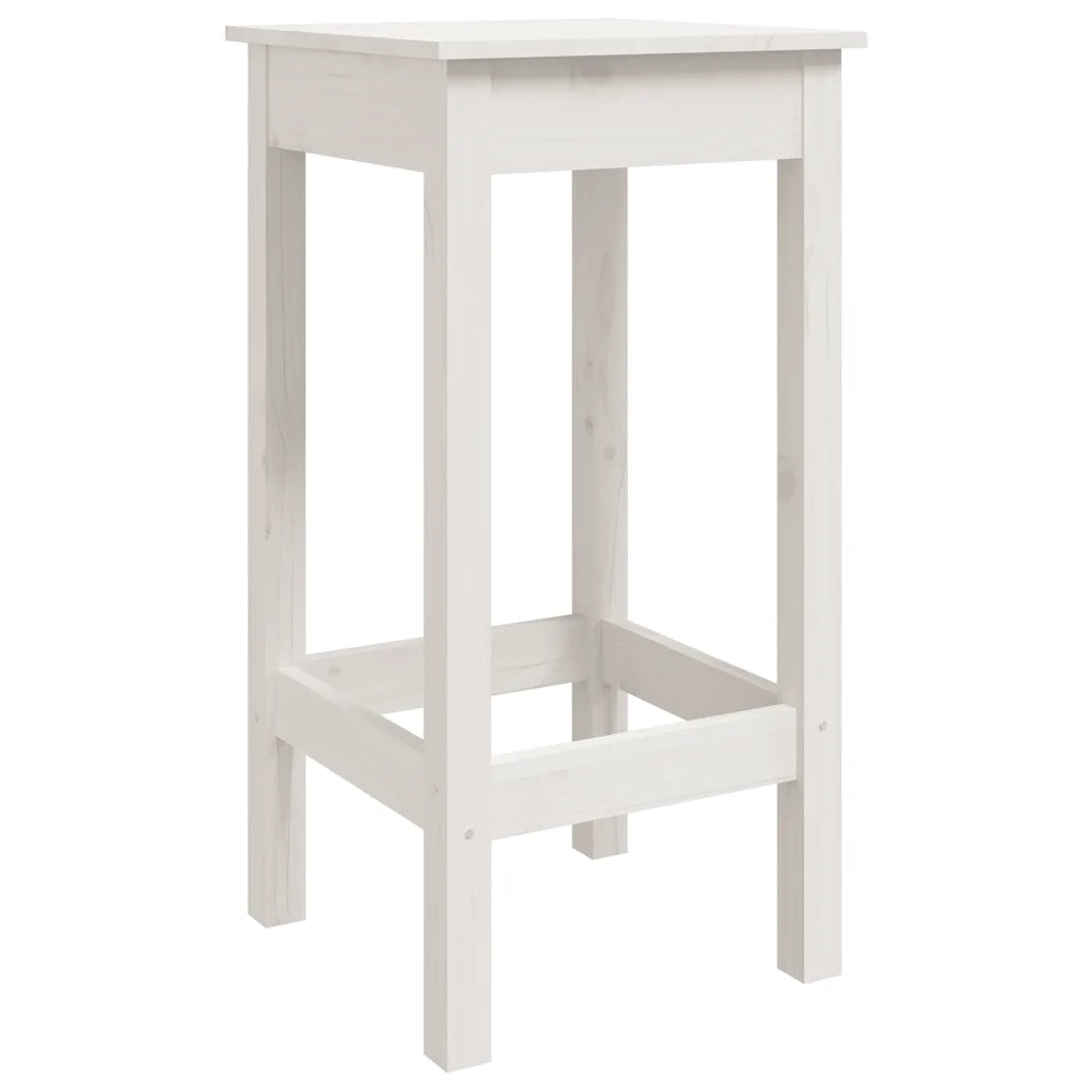 Set Bar da Giardino 7 pz Bianco in Legno Massello di Pino 3154756