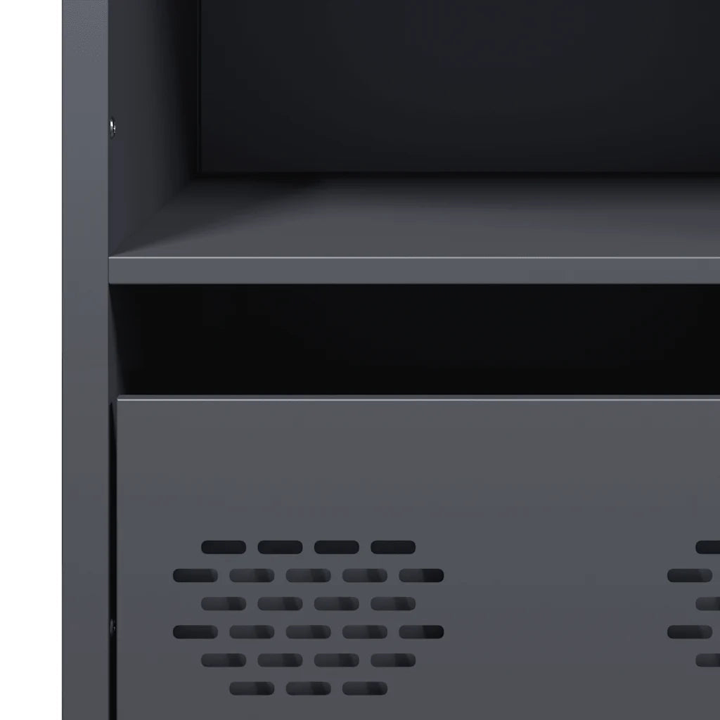 Credenza Antracite 68x39x103,5 cm Acciaio