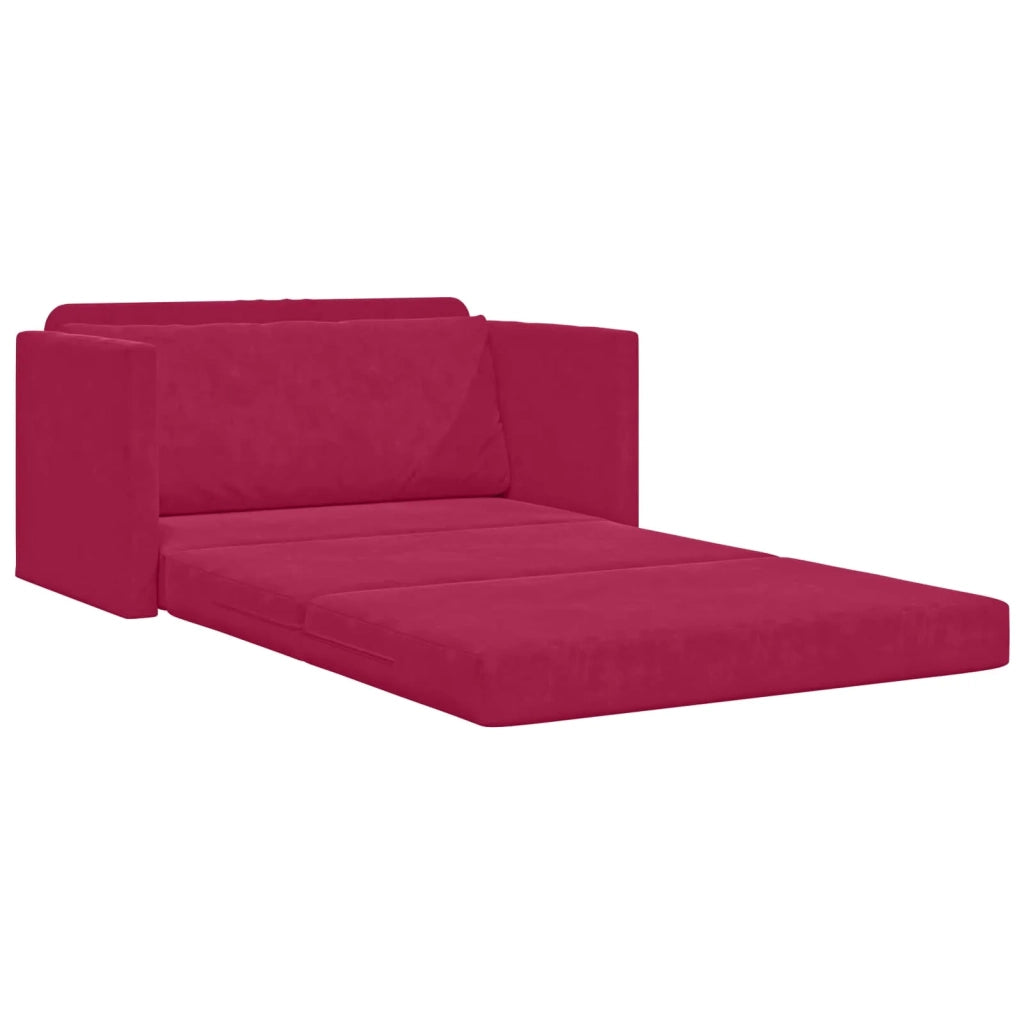 Divano letto Rosso Vino 124 x 71 x 78 cm Velluto 4106705