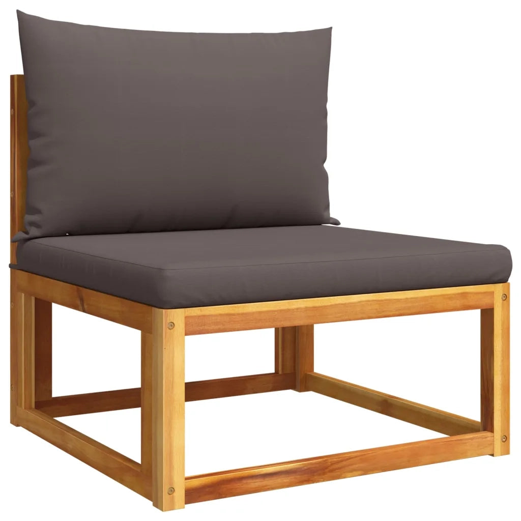 Set di divani da giardino 6 pezzi con cuscini in legno di acacia e corda