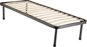 Rete in Ferro con 4 Piedi e  Doghe in Legno cm Letto 80x190 H37  per materasso da Una Piazza