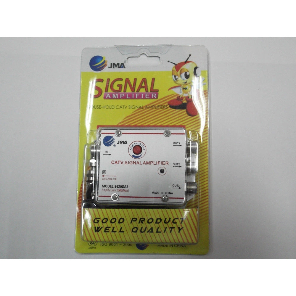 Trade Shop - Amplificatore Segnale Tv Sdoppiatore Antenna 3 Uscite Digitale Terrestre -