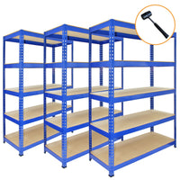 Scaffali da Garage Q-Rax ad Incastro Scaffalature da Officina Magazzino - Blu