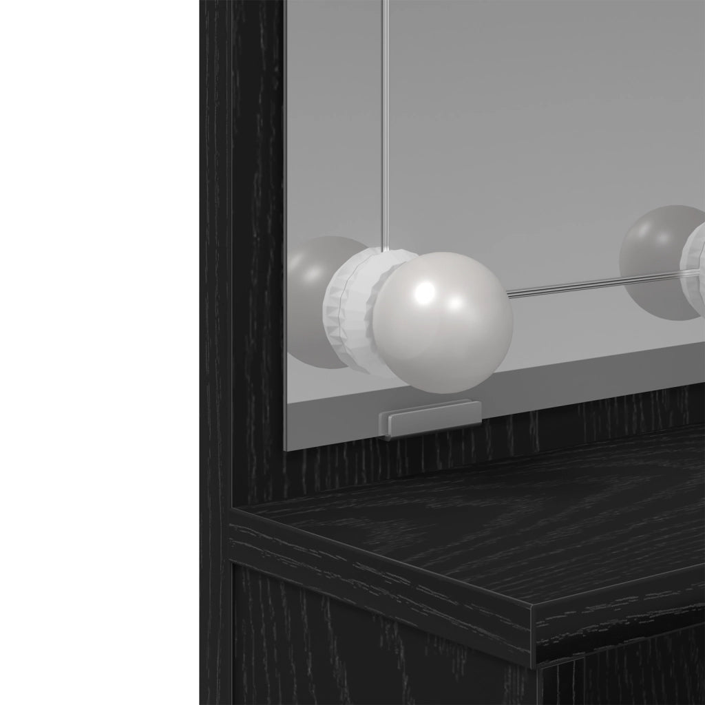 Tolette LED  in Rovere Nero - 86.5 x 35 x 136 cm