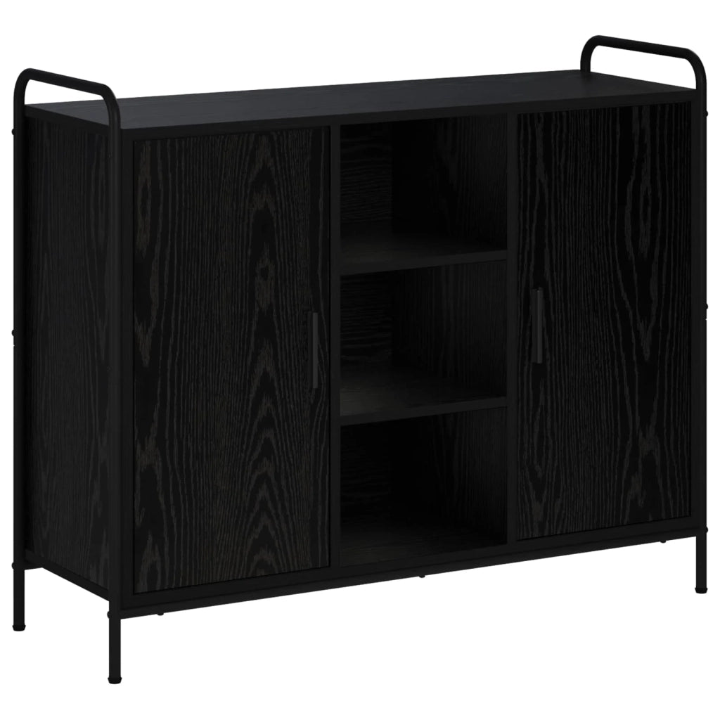 Credenza Rovere Nero 97 x 33 x 81 cm Legno ingegnerizzato 8013848
