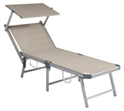 Lettino Mare Pieghevole C/Tett Alu 1,1/Text 750  2 Pz Colore: Sabbia